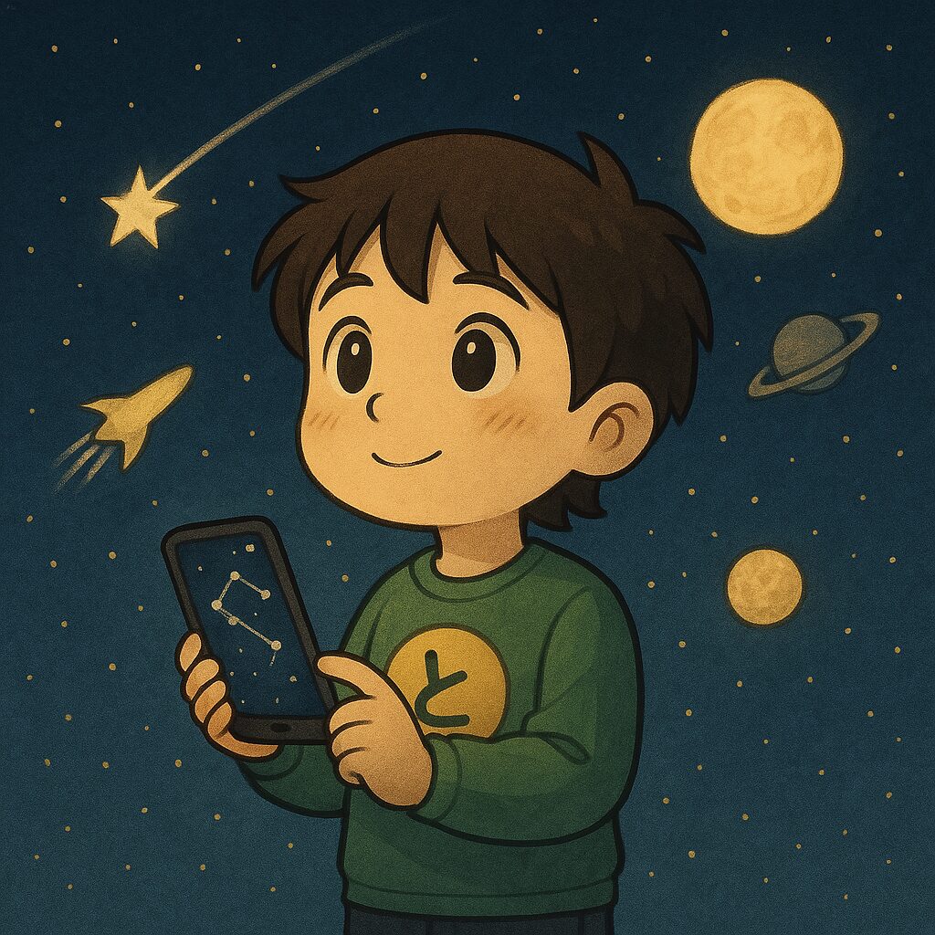 2026年の天体イベントをイメージした星空イラスト