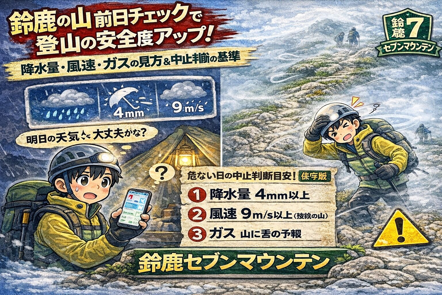 鈴鹿セブンマウンテン登山前の天気予報確認方法
