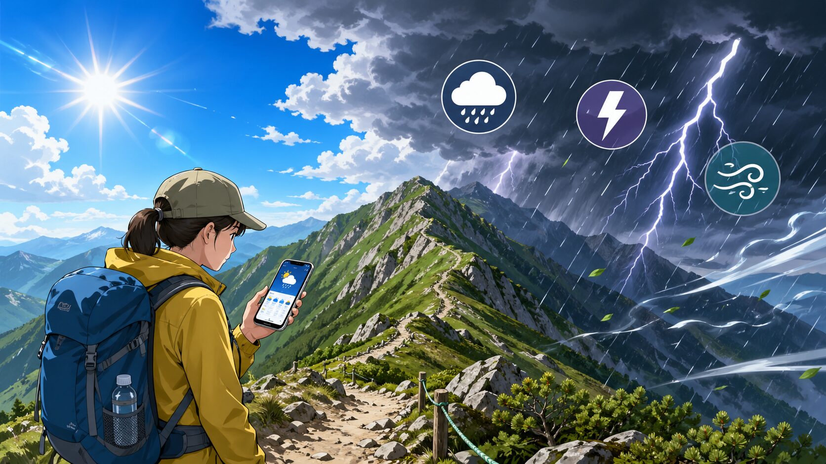 登山中止の判断基準まとめ｜風速・雨・雷・気温の目安